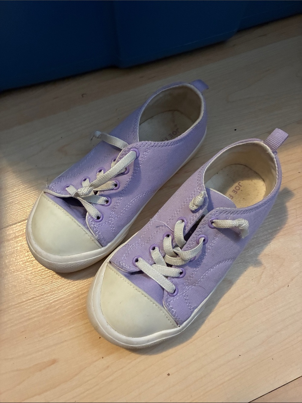 Joe Fresh Lavender Canvas Kids Sneakers with White Toecap